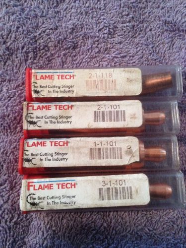 (4)acetylene cutting torch tips 2-1-118 /1-1-101/2-1-101/3-1-101fits victor new! for sale