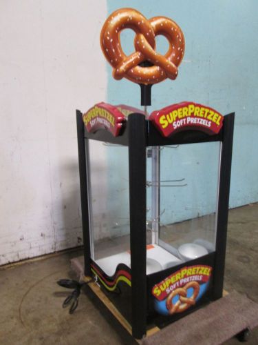Lighted, heated counter top super pretzel warming display case-merchandiser for sale
