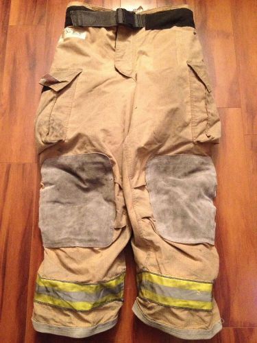 Firefighter pbi gold bunker/turn out gear globe g extreme used 40w x 30l  2005&#039; for sale