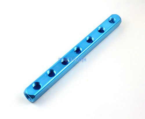 1 pieces 7 way 1/4&#034; bsp 10 ports pneumatic aluminum manifold block splitter for sale