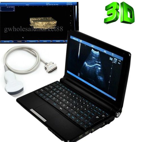 3D Full Digital Laptop Ultrasound Scanner Machine + 3.5 Mhz Convex Probe USB FDA