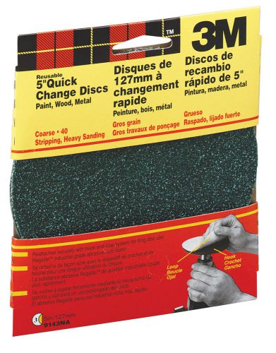 3m 5&#034; coarse grit quick change sanding disk 9143w for sale