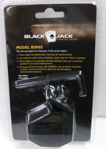 Black Jack BJ002 Aluminum Helmet flashlight mount. NEW.
