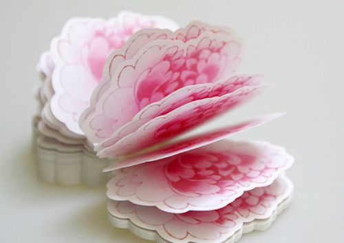 Korean traditional paintings Bold Pink Flower Memo pad