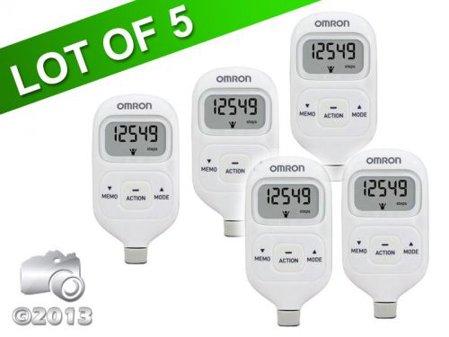 New pack of 5 pcs - walking style iii omron hj-203 step counter pedometer for sale