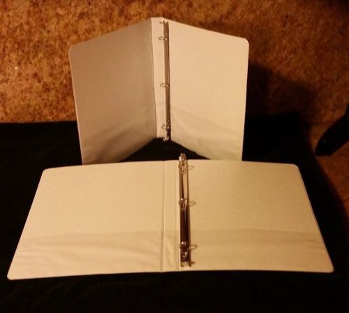 Round-ring - 3 ring binder, 1/2&#034; rings, white, front insert pocket (lot of 25) for sale