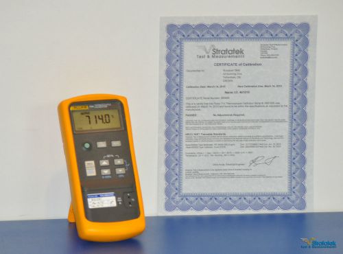 Fluke 714 thermocouple calibrator tc nist calibrated for sale