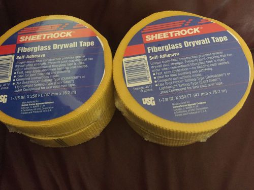Lot of 4 usg  drywall fiberglass mesh tape self adhesive 1-7/8&#034; x 250 ft.  rolls for sale