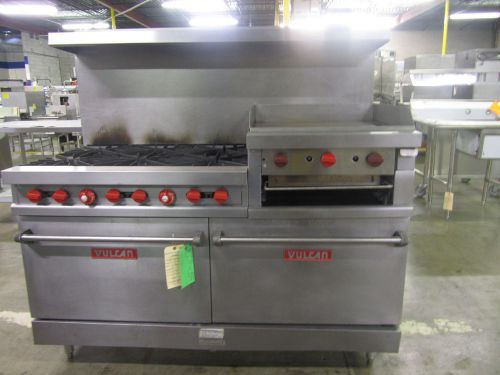 Vulcan 6 eyes oven with 24&#034; flat grill for sale