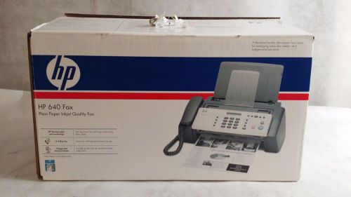 HP 640 INKJET PROFESSIONAL QUALITY PLAIN PAPER FAX / COPIER~NEW &amp; COMPLETE!