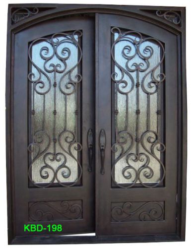 Wrought Iron Entry Doors - Double Iron Doors Any Size, Any Design, $70sqft.
