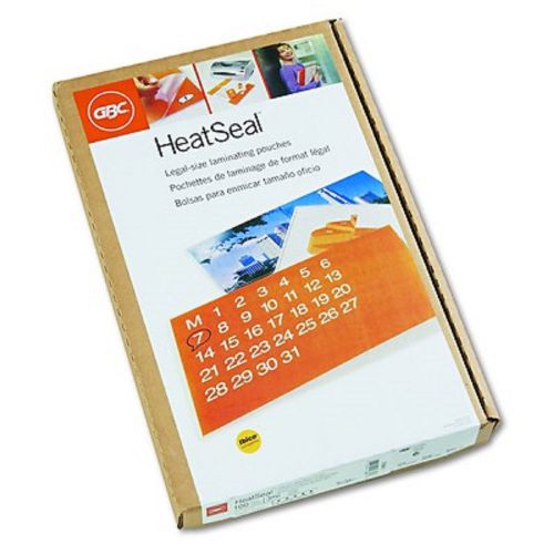 GBC HeatSeal 9&#034; x 14 1/2&#034; Laminating 3mm Pouches, 100 Count - Clear