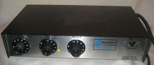 BOGEN Challenger C-10 Solid State PA  Amplifier w/Peripherals TESTED &amp; WORKS