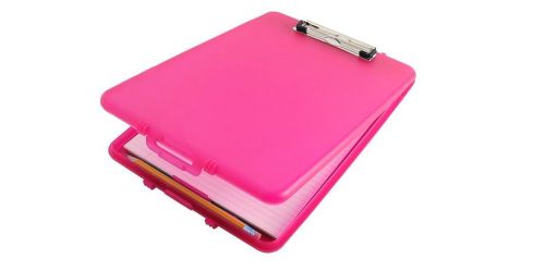 Dexas Slimcase Portable Ultra Slim Clipboard Plastic Storage in Pink NEW