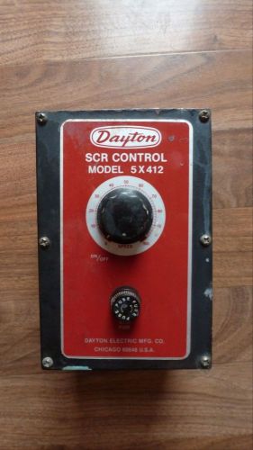 Dayton SCR Control 5x412 DC Motor Speed Controller, 115VAC Input, 90VDC Output