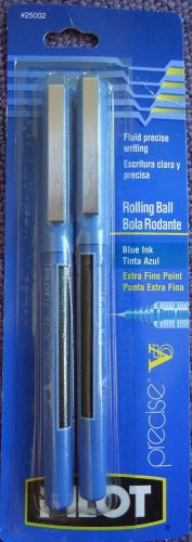 NIP Pilot Precise V5 Rolling Ball Pens - Set of Two - Blue Ink -Extra Fine Point