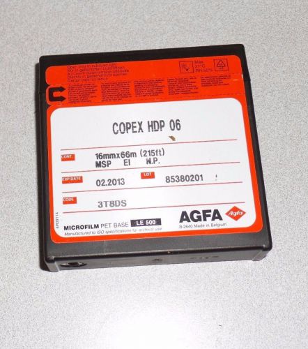 Microfilm AGFA COPEX HDP 06. 16mm Microfilm - New 1 ROLL 215 FEET