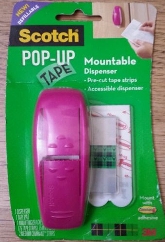 3M Scotch Pop-Up Tape Dispenser Mountable  - Pink 97G