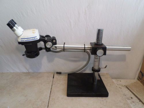 Bausch and lomb stereo 1 microscope with boom stand &amp; volpi light for sale