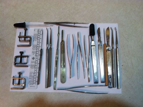 Mixed lot Biology Dissection Set-Dissecting Tool Kit Scapel adams germany italy