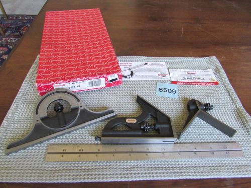 STARRETT COMBINATION SQUARE CENTER HEAD PROTRACTOR 12 Inch Made in USA 9-12-4R