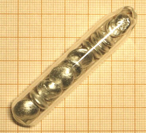 Aluminium, aluminum element number 13 sample in glass ampoule