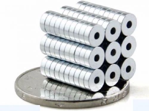 100pc N50 Round Neodymium Countersunk Ring Magnets 5x1.5mm Hole 1.5mm Rare Earth