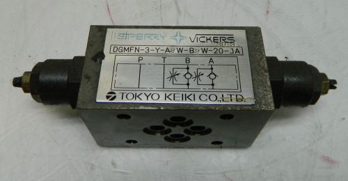 Vickers Hydraulic Valve, DGMFN-3-Y-A2W-B2W-41, Used, WARRANTY