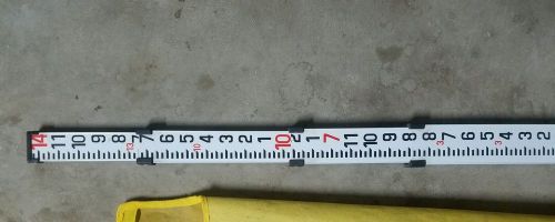 14 Ft. Measuring Level Rod Stick Northwest Aluminum Survey  INCHES  NAR14