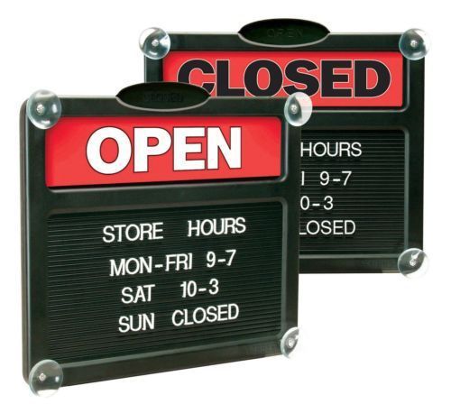 Tabbee ® brand double-sided open/closed message board, 13 1/8&#034; x 15 for sale