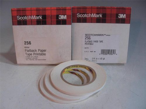 2 Sleeves - 3M Scotchmark 256 Flatback Paper Tape 1-2&#034; X 60 Yards 3 Rolls/Sleeve