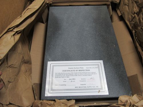 MSC IMPORT 640-0120 12&#034;x18&#034;x3&#034; Grade B Black Granite Surface Inspection Plate