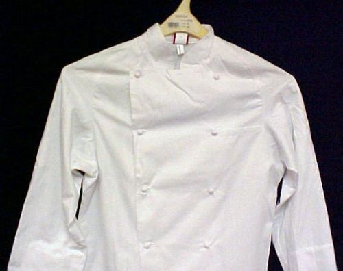 Dickies White Grand Master Chef Coat Jacket 34 New CW070101 Egyptian Cotton