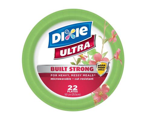 Dixie Ultra Disposable Plates 10 1/16 Inch 22 Count Pack of 4