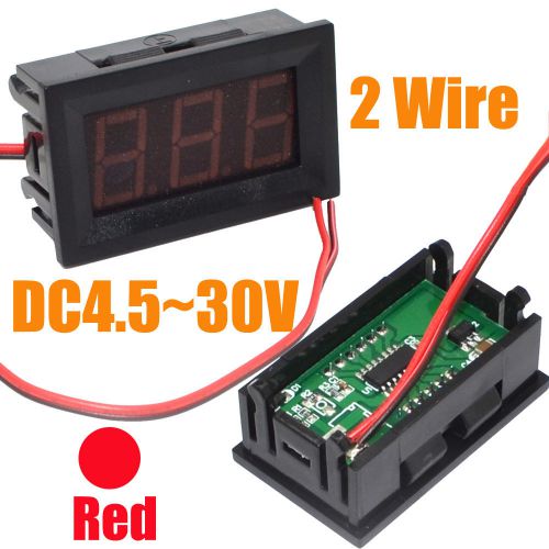 Red 0.56&#034; dc 4.5-30v 2 wire digital led display voltmeter voltage detector panel for sale