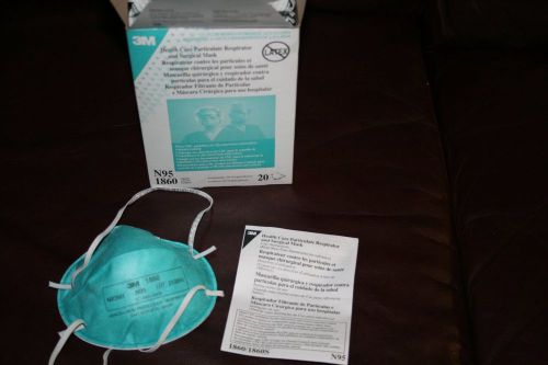 120 pcs 6 BOXES 3M 1860 N95 Medical Mask Particulate Respirator Flu Virus Ect..