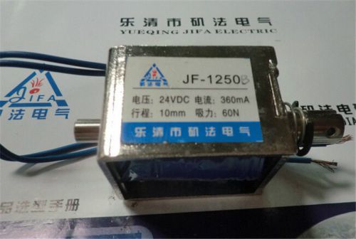 JF-1250B DC24V 360mA Type Open Frame Solenoid Electromagnet 10mm 60N 13LB