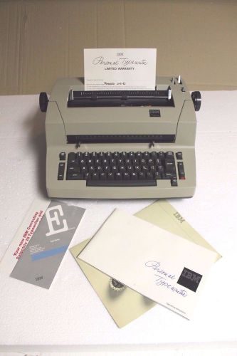 RARE IBM Personal Selectric 11&#034; Plate Grey Typewriter W/ Original Paperwork!!!.