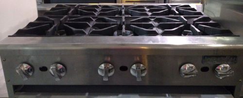 Used imperial 48&#034; six open burner gas hot plate for sale