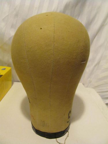 vintage Millinery Cloth Canvas Mannequin Head Blocks Hat Wig Stand Maker Form