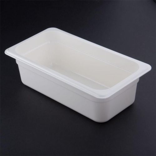 New cambro 34cw148 camwear white 4&#034; h 1/3 size food / hotel pan for sale