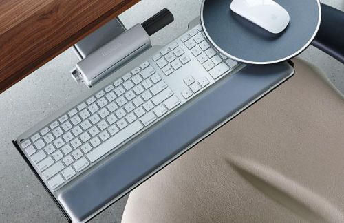Humanscale 6g series 900 keyboard tray platform clip mouse black 6g500 ergonomic for sale