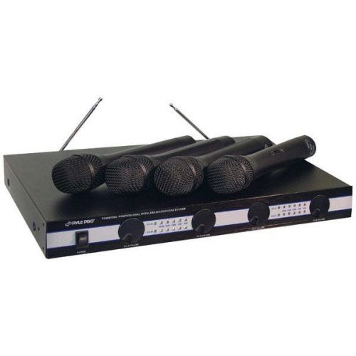 Pyle Pro PDWM5000 VHF Wireless Microphone System w/4 Cordless Microphone