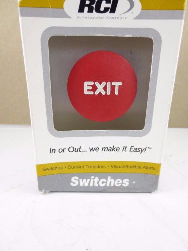 Rutherford Controls RCI 918-MAx28 Mushroom Exit Button Red