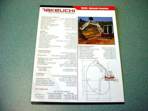 Takeuchi TB250 Hydraulic Excavator Brochure