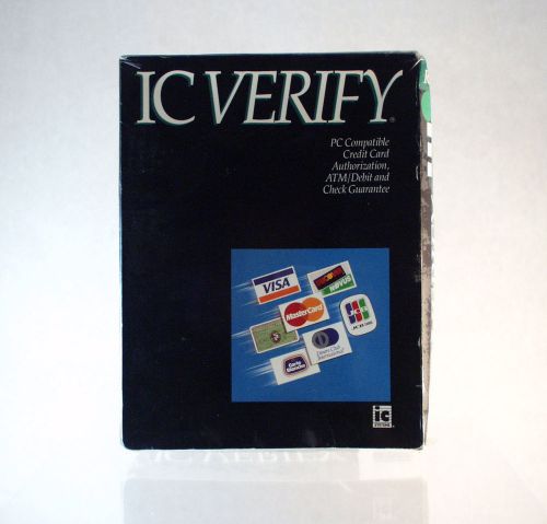 I.C. Verify: DOS Version Single User License P.O.S. Software (New/Sealed)