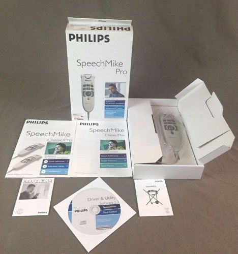 New Philips SpeechMike Pro LFH5274 USB PC Dictation Microphone Dragon Certified