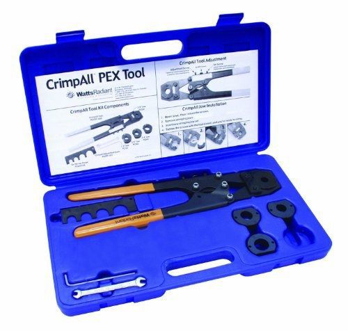 Watts watts pex wpcatk-1 &#034;crimp-all&#034; crimping tool kit with 3/8-inch to 3/4-inch for sale