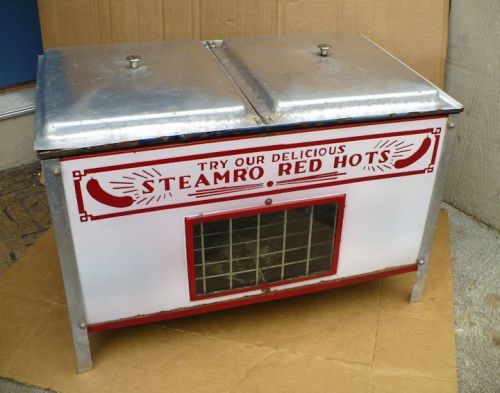 Vintage Porcelain Star RED HOT Hot Dog Steamer SO NICE!