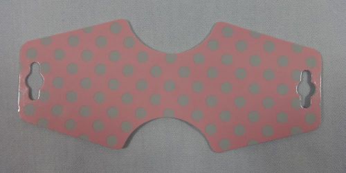 50 Fold Over Self Adhesive Pink With Dots Necklace Headbands Belts Merchandise